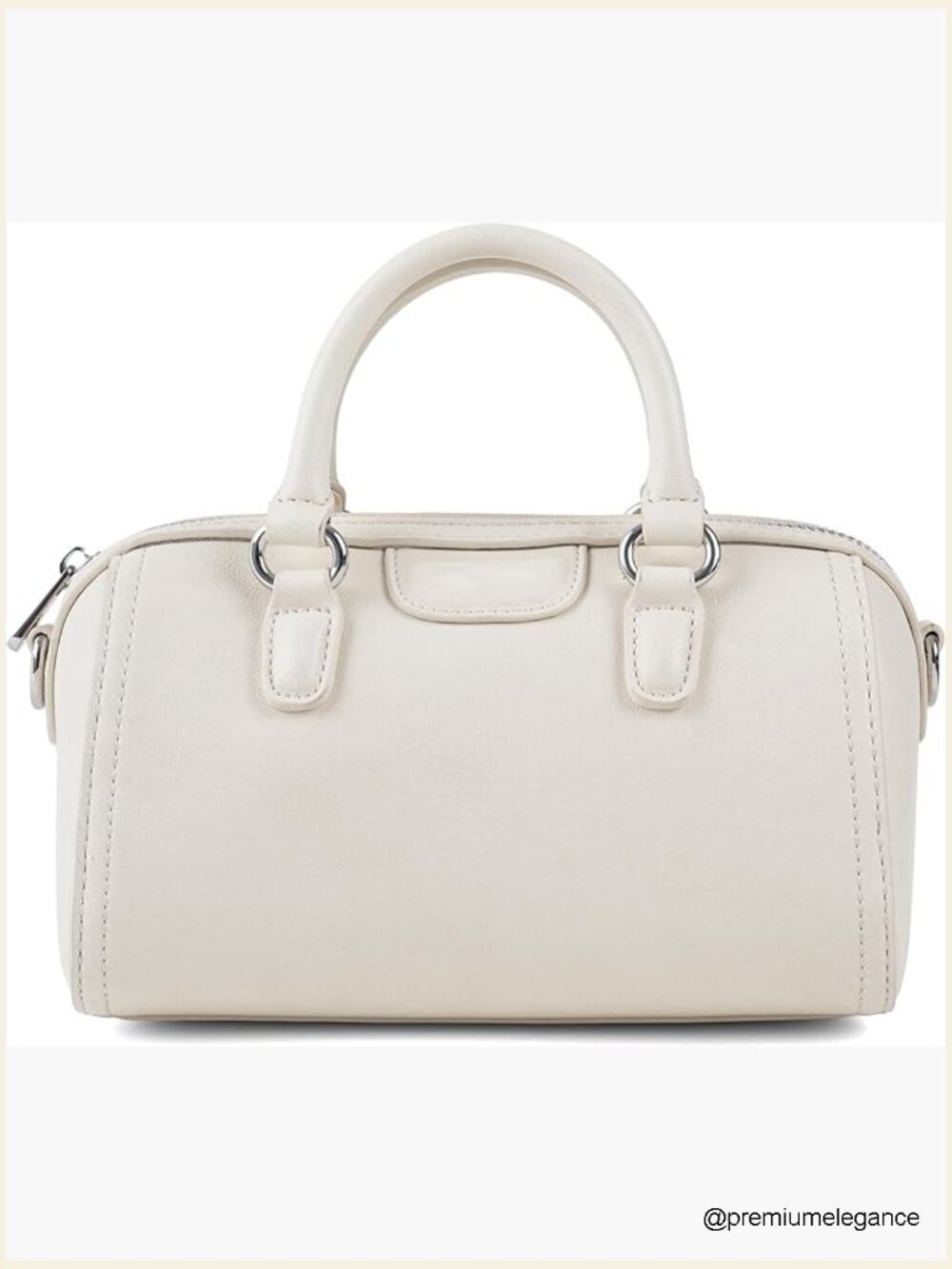 Mini Barrel Top Handle Bag Vegan Leather Crossbody Satchel Trendy